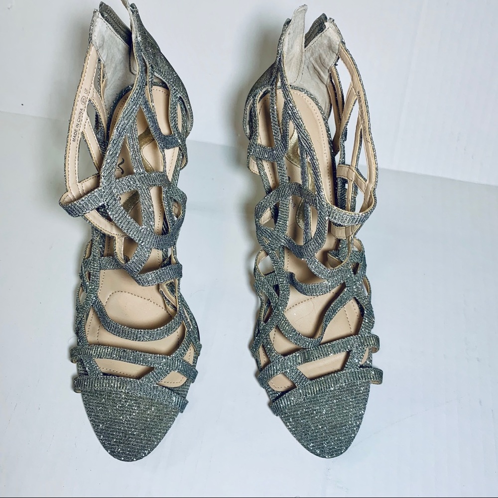Nina Strappy Silver Heels